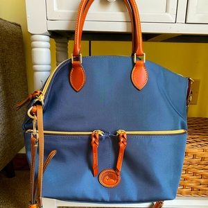 Dooney & Bourne large nylon satchel - Navy Blue. Used once. Perfect condition.